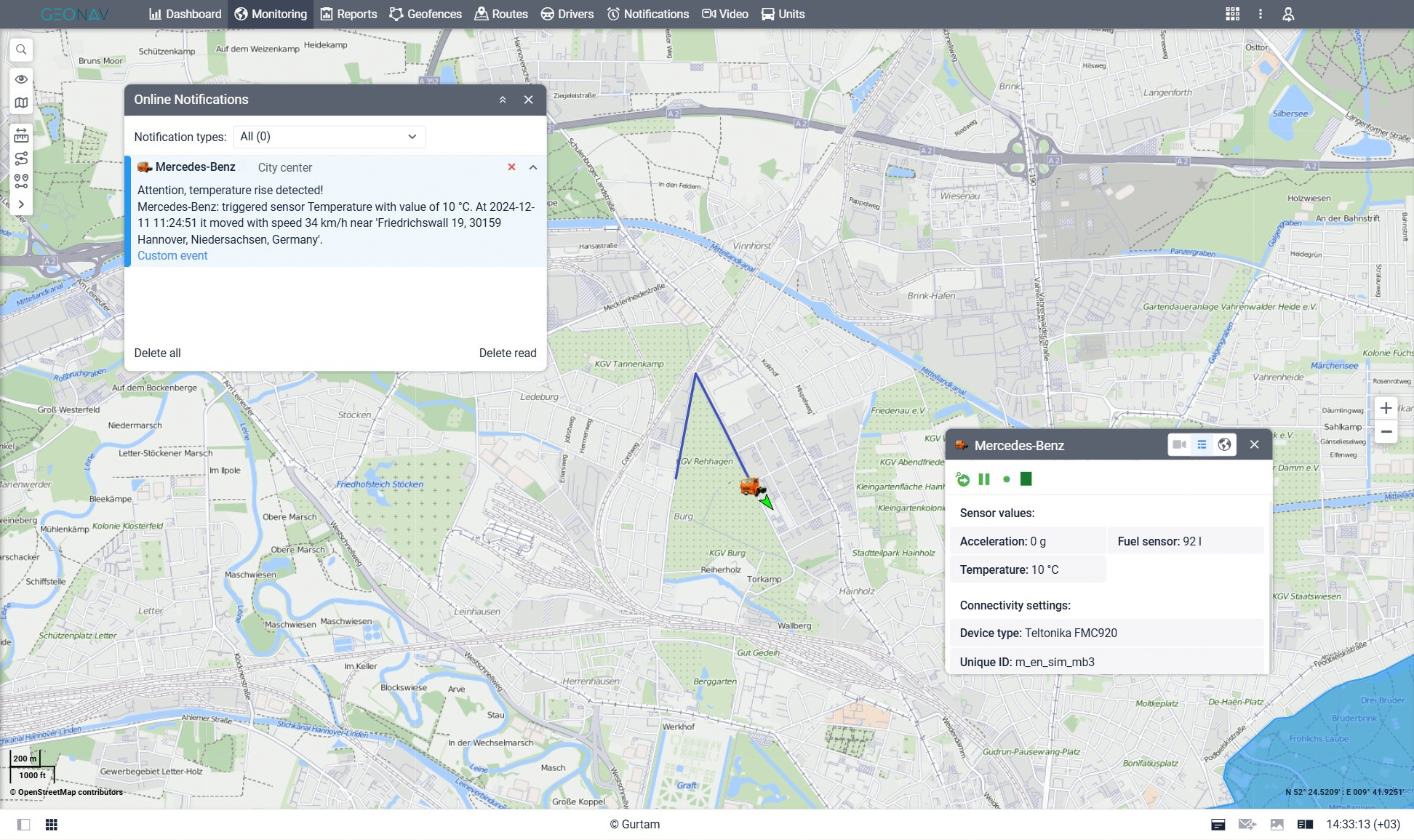Lectura de datos de sensores